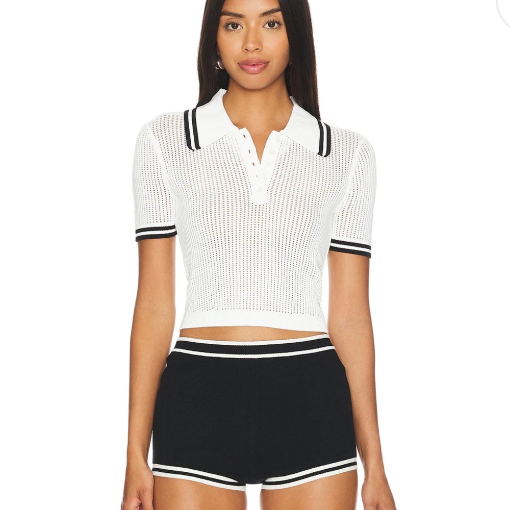 Orsola Short Sleeve Polo in White
Lovers and Friends
